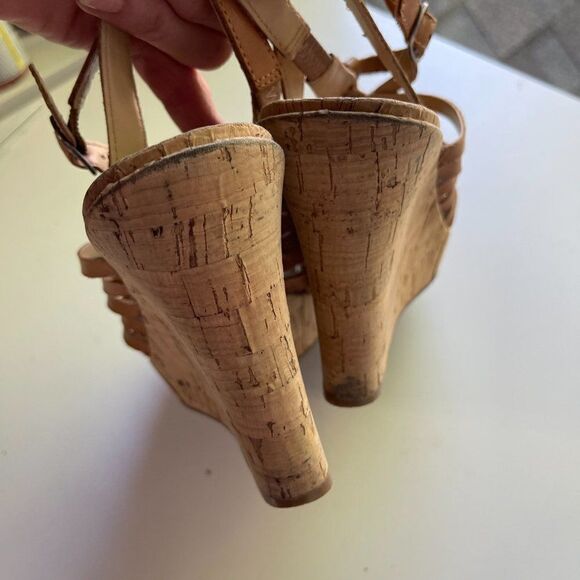Audrey Brooke Sandel Wedges- Tan‎ - Picture 3 of 6